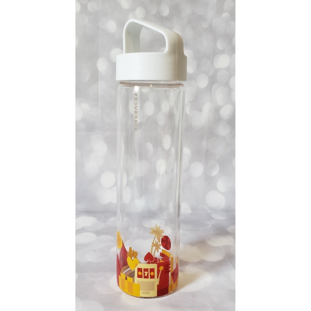 STARBUCKS 2016 You Are Here Las Vegas Glass Water Bottle Tumbler
